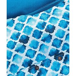 Pine Kids Full Sleeves Kurta Pyjama Set with Printed Bandi - Blue