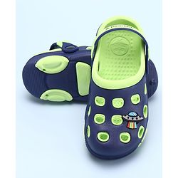 Pine Kids Clogs Spaceship Patch - Blue