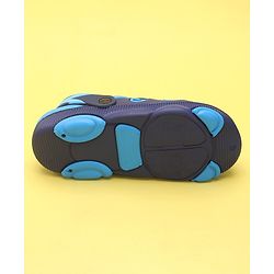 Pine Kids Clogs with Back Strap Closure & UFO Applique- Sky Blue &  Blue