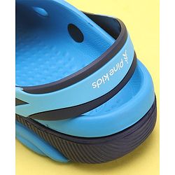 Pine Kids Clogs with Back Strap Closure & UFO Applique- Sky Blue &  Blue