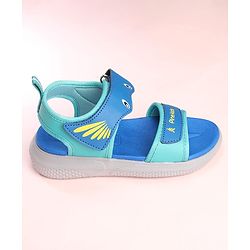 Pine Kids Sandals with Velcro Closure Fish Print - Blue
