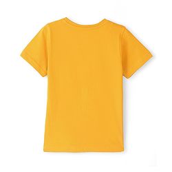 Pine Kids 100% Cotton Knit Half Sleeves Biowashed T-Shirt Gaming Console Print - Old Gold