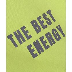 Pine Kids 100% Cotton Half Sleeves Bio Washed T-Shirt Text Print- Green