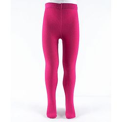 Pine Kids Full Length Footed Solid Color Tights - Pink