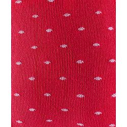 Pine Kids Full Length Footed Jaquard Tights Polka Dot Design - Red