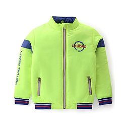 Pine Kids Full Sleeves Medium Winter Jacket - Neon Green