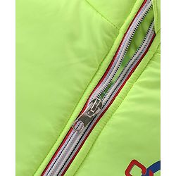 Pine Kids Full Sleeves Medium Winter Jacket - Neon Green