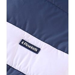 Pine Kids Full Sleeves Cut and Sew Medium Winter Jacket With Detachable Hood - Navy Blue