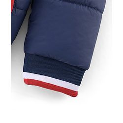 Pine Kids Full Sleeves Cut and Sew Medium Winter Jacket With Detachable Hood - Navy Blue