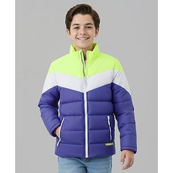 Pine Kids Full Sleeves Cut and Sew Medium Winter Jacket - Blue