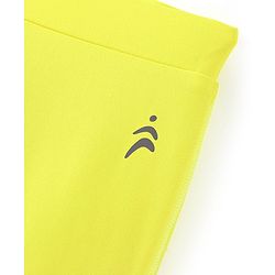 Pine Active High Stretch Breathable Solid Color Sports Bra And Legging Set - Yellow