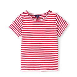 Pine Kids Denim Floral Embroidered Dungaree with Striped Half Sleeve Inner Tee - Multicolor