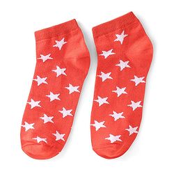 Pine Kids Ankle Socks With Star Design Pack Of 3 - Red Green & Black