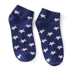 Pine Kids Ankle Socks With Star Design Pack Of 3 - Red Green & Black