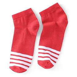 Pine Kids Ankle Socks Pack Of 5 Striped - Red Green & Black