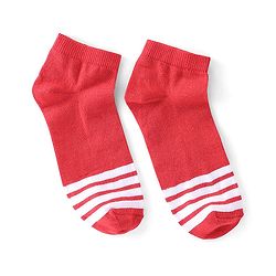 Pine Kids Ankle Socks Pack Of 5 Striped - Red Green & Black