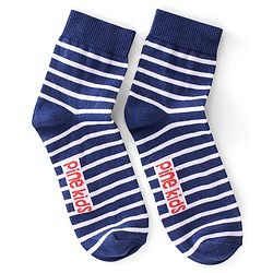 Pine Kids High Ankle Length Striped & Basketball Design Socks Pack of 3 - Multicolour