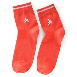 Pine Kids High Ankle Length Striped & Basketball Design Socks Pack of 3 - Multicolour