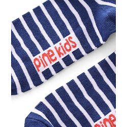 Pine Kids High Ankle Length Striped & Basketball Design Socks Pack of 3 - Multicolour