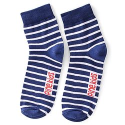 Pine Kids High Ankle Length Striped & Basketball Design Socks Pack of 3 - Multicolour