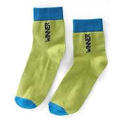 Pine Kids High Ankle Length Text Design Socks Pack of 3 - Multicolour