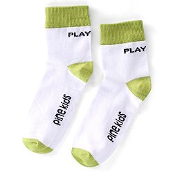 Pine Kids High Ankle Length Text Design Socks Pack of 3 - Multicolour