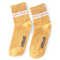 Pine Kids High Ankle Length Text Design Socks Pack of 3 - Multicolour