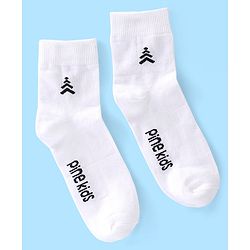 Pine Kids High Ankle Length Text Design Socks Pack of 3 - Multicolour