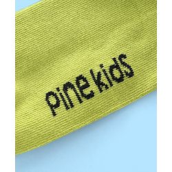 Pine Kids High Ankle Length Text Design Socks Pack of 3 - Multicolour