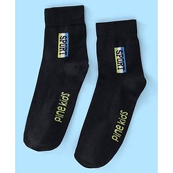 Pine Kids High Ankle Length Text Design Socks Pack of 3 - Multicolour