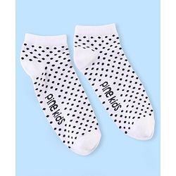 Pine Kids Low Ankle Length Socks Heart Design Pack of 3 - Red Pink & White