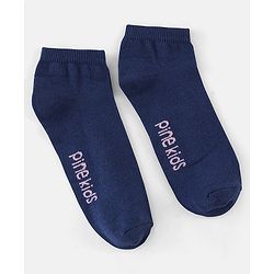 Pine Kids Low Ankle Length Socks Stripes & Floral Design Pack of 3 - Pink & Blue