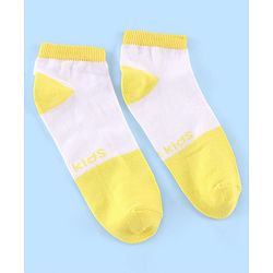 Pine Kids Low Ankle Length Socks Logo Design Pack of 5 - Purple Pink & Yellow