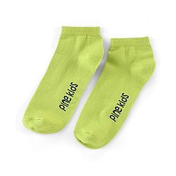 Pine Kids Cotton Spandex Knit Low Ankle Socks Stripes & Polka Dot Design Pack Of 5 - Green Blue & White