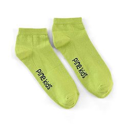 Pine Kids Cotton Spandex Knit Low Ankle Socks Stripes & Polka Dot Design Pack Of 5 - Green Blue & White
