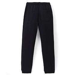 Pine Kids 100% Cotton Knit Full Length Track Pant Text Print - Black