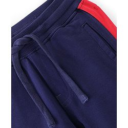 Pine Kids Full Length Cut and Sew Printed Track Pant - Blue Depth