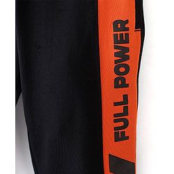 Pine Kids Full Length Cut & Sew Printed Track Pants - Jet Black