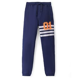 Pine Kids Full Length Printed Track Pants - Blue