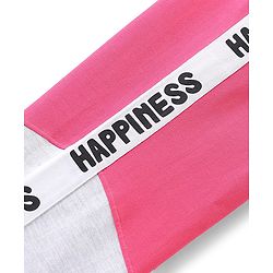 Pine Kids 100% Cotton Terry Knit Full Length Cut & Sew Jogger Text Print - Pink