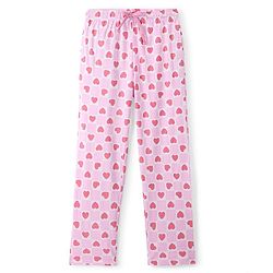 Pine Kids 100% Cotton Single Jersey Full Sleeves Heart Printed Night Suit - Pink