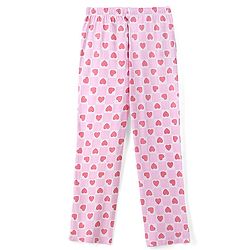Pine Kids 100% Cotton Single Jersey Full Sleeves Heart Printed Night Suit - Pink