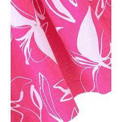 Pine Kids Full Sleeves Floral Print Dress with Ruffle Detailing - Pink