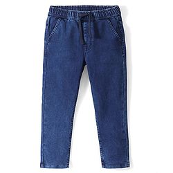 Pine Kids Full Length Relaxed Fit Elasticated Waist Jeans With Drawcord - Blue