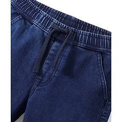Pine Kids Full Length Relaxed Fit Elasticated Waist Jeans With Drawcord - Blue