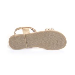 Pine Kids Solid Colored Velcro Closure Party Sandals - Silver