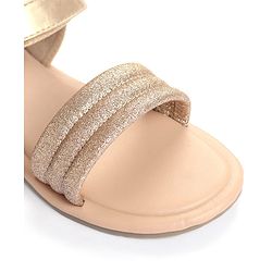 Pine Kids Solid Colored Velcro Closure Party Sandals - Silver