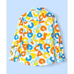Pine Kids 100% Cotton Knit Full Sleeves Roll Up Shirt Abstract Printed - Multicolor