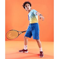 Pine Active Cotton Lycra Knit Anti-Bacterial Solid Color Shorts With Stretch - Blue