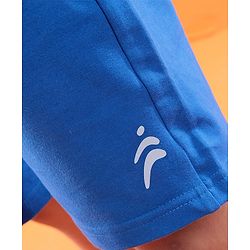 Pine Active Cotton Lycra Knit Anti-Bacterial Solid Color Shorts With Stretch - Blue